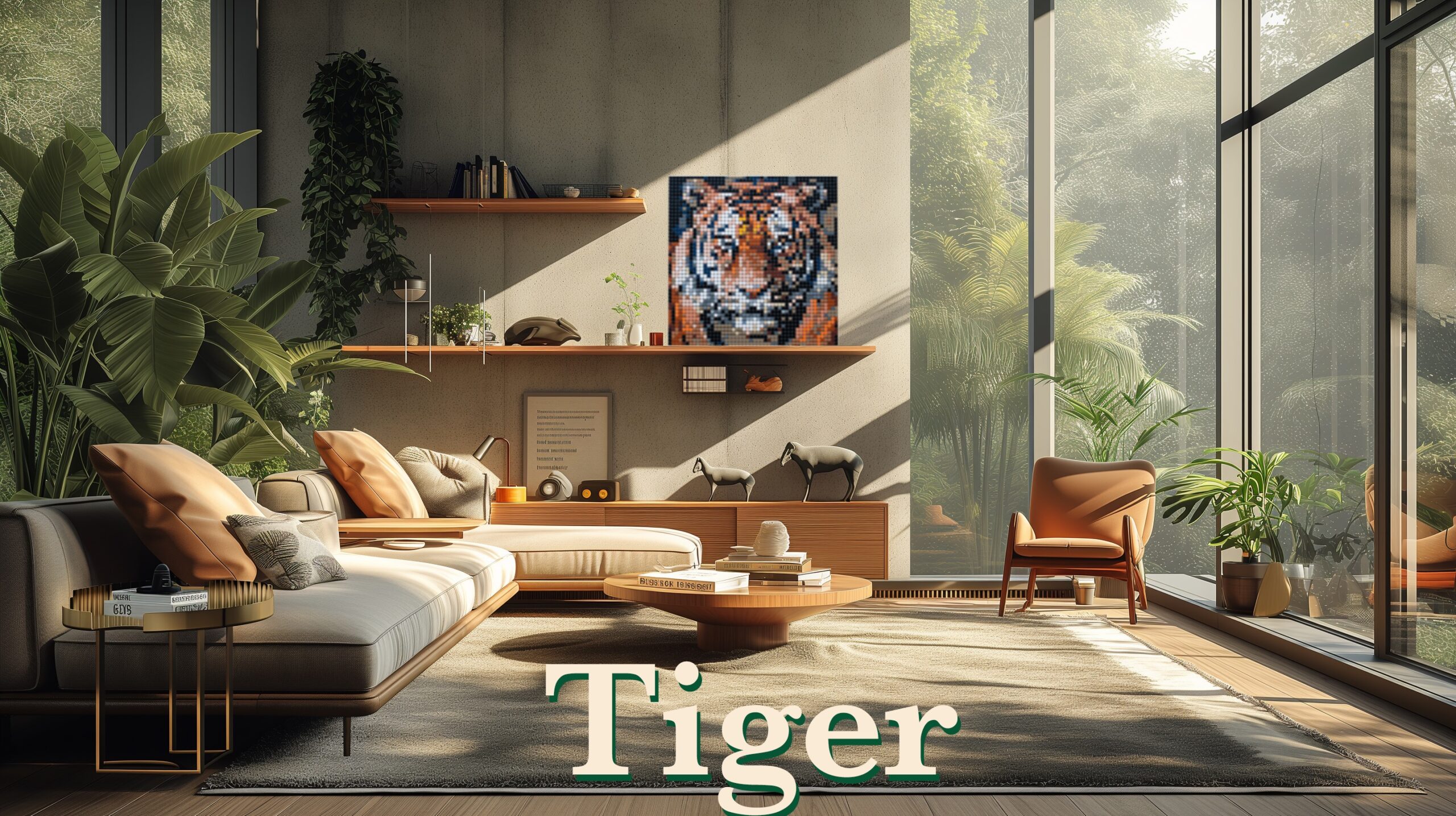 Tiger Mosaic in Room